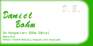 daniel bohm business card