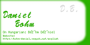 daniel bohm business card